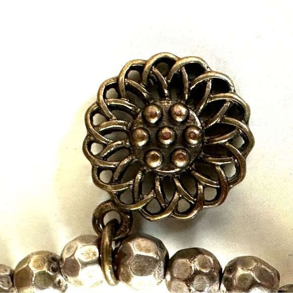 Silver/brass tone charm stretchy bracelet - Picture 6 of 8